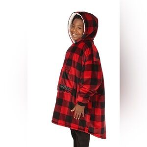 THE COMFY JR Original Sherpa Lined Microfiber Fleece Wearable Blanket, Oversized